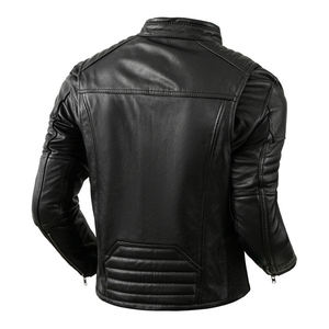 Genuine <b>Sheepskin</b> Bomber Leather <b>Jacket</b> Men Motorcycle Leather <b>Jackets</b> Multi Color Mens Leather <b>Jacket</b> - Product Image 3
