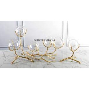 Último patrón, llegada, soporte de Base de Metal chapado en oro de alta calidad con vidrio transparente, forma redonda, florero, suministros de decoración de boda - Product Image 1