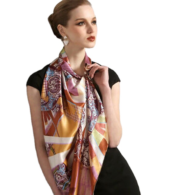 Handmade Luxury Indian Silk Scarf - All-Match Plaid Design