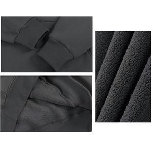 Sudadera con capucha de lana de Color sólido de 480g de algodón pesado al por mayor sudaderas con capucha de otoño e invierno con hombros caídos gruesos - Product Image 6