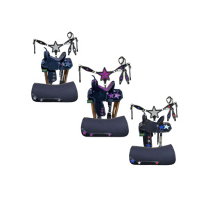 Glitter Star Shape Argentina cuero de vaca cuello de pecho a juego Headstall gamuza cuero sillín lana mezcla fieltro sillín exportador - Product Image 1