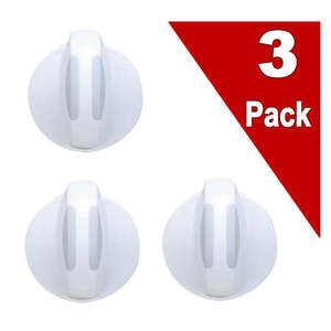 Perilla Selectora de Plástico para Lavadora/Secadora ERP 134844410, Paquete de 3, Repuestos para Lavadora - Product Image 1