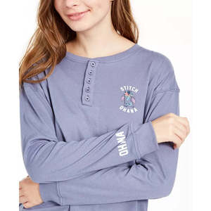 T-shirt Henley in maglia blu X-Small per bambini Disney, modello Simple Stitch - Product Image 2