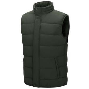 Veste matelassée sans manches pour homme, coupe ajustée, respirante, écologique, en toile, logo personnalisé OEM, imperméable, pour l'hiver et l'automne - Product Image 1