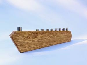 Chandelier en bois menorah bougeoir pour décoration de noël mariage pièce maîtresse bougeoir maison décor de table - Product Image 6