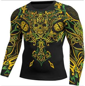 2024 Logo personnalisable hommes UPF 50 Standard à manches longues Rash Guard Spandex Surf chemise fait commande Protection solaire personnalisable - Product Image 1