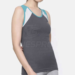 Vente chaude dernier Style femmes débardeur tricoté décontracté été respirant coton Polyester Gym Fitness porter sans manches - Product Image 2