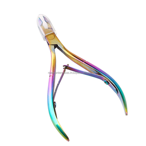 Coupe-cuticules en acier inoxydable arc-en-ciel pour ongles et orteils REEAX ENTERPRISES Modèle RE-101-14 avec option de logo personnalisé - Product Image 1