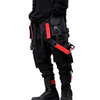 Pantalon cargo multi-poches Cyberpunk 2026 pour homme, style Harajuku Hip Hop Streetwear, Joggers Ninja Tech Wear, design pour les États-Unis