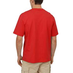 T-shirt de poids lourd imprimé épaules tombantes surdimensionnées pour hommes 100% coton coupe ample avec tissu usé - Product Image 6