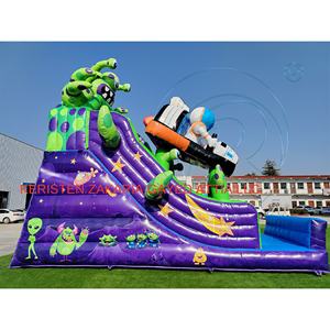 New Design Commercial <b>Inflatable</b> Bounce House Combo with Dry Slide Monster Theme Kids Jumping Castle Climbing Wall - Product Image 6