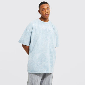 Vente en gros Nouveau design T-shirt uni 100% coton pour hommes, lavé à l'acide, fabriqué en bon matériau, t-shirts pour hommes lavés à l'acide - Product Image 6