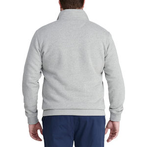 OEM Custom Drop Shoulder Lightweight Blank Garment Dyed 3D Pattern Oversized Pullover Half <b>Zip</b> Sweatshirt <b>Jumper</b> for Men - Product Image 4