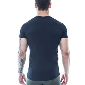 100% coton goutte épaule surdimensionné t-shirts pour hommes Logo personnalisé haute qualité 235 GSM poids lourd - Product Image 3