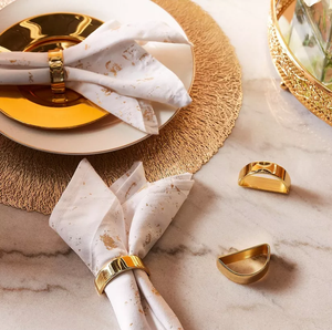 Porte-serviettes en laiton écologiques, best-sellers pour la décoration de table de mariage, de fête, de dîner et de Noël - Product Image 4