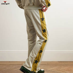 กางเกงวอร์มขายาวมีเชือกรูดสำหรับผู้ชายกางเกงวอร์มขาบานแบบลำลองพิมพ์ลายดาว - Product Image 3