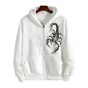 Sudaderas con capucha lisas con estampado de logotipo personalizado al por mayor de cuello alto, sudadera con capucha de corte y costura de gran tamaño Unisex - Product Image 4