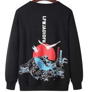 Nueva sudadera de manga larga con estampado de transferencia de calor de Color sólido para hombre 100% algodón personalizar cuello redondo ecológico Anti-Pilling - Product Image 4