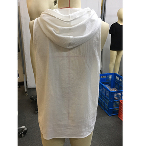 Camiseta sin mangas de poliéster/algodón de secado rápido con logotipo personalizado para hombre, camiseta sin mangas de moda de verano transpirable de alta calidad para hombre - Product Image 4