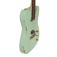 Slick Guitar SL50K Aged Surf Green Micros à double bobinage simple pour les styles de musique surf et rock