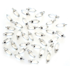 14k & 18K mạ vàng nhỏ Spike Hình dạng mặt dây chuyền 16-18mm tinh thể thạch anh đá quý tự nhiên đồ trang sức phát hiện April Birthstone - Product Image 6