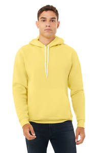 Pur coton unisexe coupe régulière manches longues sweat à capuche solide Russell athlétique sweats à capuche pour hommes ajusté Bella toile sweats à capuche - Product Image 2