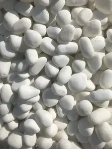 Pierre roulée indienne de haute qualité non polie neige blanche décoration de jardin pavés et galets finition polie naturelle extérieure - Product Image 2