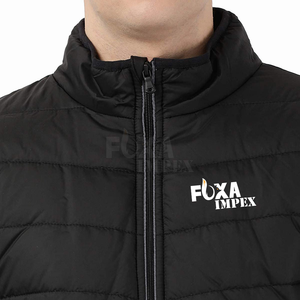 Chaqueta acolchada de invierno de manga larga personalizada para hombre 2024, bordado de logotipo con cuello levantado para calidez de marca, servicio OEM disponible - Product Image 5