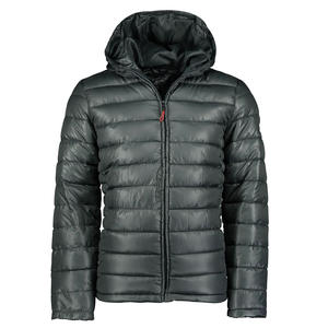 Venta al por mayor ajustable con capucha acolchado puños elásticos Puffer chaqueta con cremallera para los hombres con estilo ligero aislado chaqueta de invierno - Product Image 1