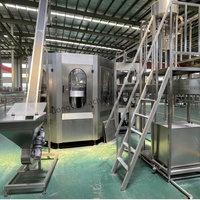Machine de remplissage de jus entièrement automatique contrôlée par PLC, haute productivité, pompe de remplissage de bouteilles en verre, ligne d'emballage pour canettes aromatisées