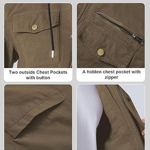 Chaquetas vaqueras de algodón de la mejor calidad para hombre, diseño de logotipo personalizado, abrigos de invierno informales de estilo Vintage y Hip Hop, Jean OEM para hombre - Product Image 5