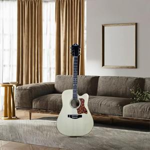 Guitarra Acústica de Cuerpo Sólido Solobeat con Diseño Cutaway, Mástil de Arce y Tapa de Abeto para Música - Product Image 1