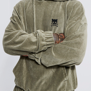 Conjunto Deportivo Unisex de 2 Piezas de Alta Calidad en Terciopelo Sólido, Sudadera con Capucha y Pantalones Deportivos, Pantalones Cargo 100% Algodón para Hombre y Mujer - Product Image 1