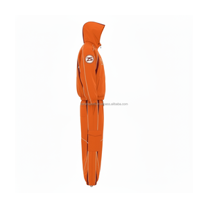 Premium 220GSM Nylon Windbreaker Set Naranja con paneles granate Logotipo personalizado Bordado e impresión Opciones más tamaño - Product Image 3