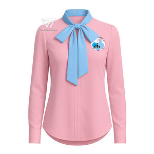 Greek Jack y Jill of America Sorority ropa lista para enviar pajarita cuello elegante camisa de seda blusa - Product Image 1