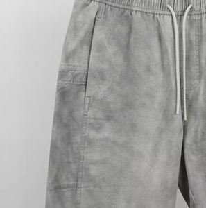 Men's Casual High Quality Acid Wash Shorts Comfortable Cotton Polyester Solid Color Mid Waist Quick Dry Breathable for Gym - Product Image 5