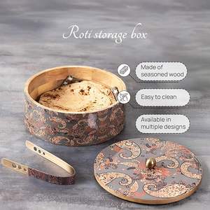 กล่องไม้สำหรับเก็บโรตี ช่วยให้โรตีชุ่มชื้น นุ่ม และพร้อมรับประทาน ผิวไม้ขัดเรียบเนียน จาก AALIYAN IMPEX - Product Image 5