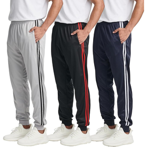 Pantalon de survêtement décontracté pour hommes de poids élevé en vrac couleur unie pantalon de survêtement en coton taille élastique conception Simple motif droit pour - Product Image 5
