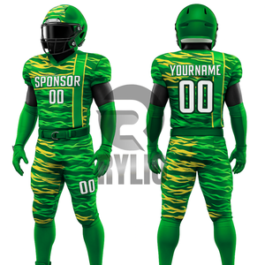 Conjunto de uniformes de fútbol americano personalizados | Camisetas y pantalones de equipos juveniles masculinos | Proveedor de ropa deportiva de poliéster sublimado OEM al por mayor - Product Image 5