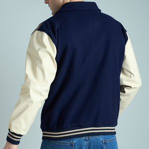 Chaqueta Universitaria 100% Lana, Estilo Bomber, Bordado, Parches de Chenilla, Informal, Larga, para Invierno, para Adultos, Lavable - Product Image 6