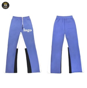 Logo personnalisé OEM Pantalon de survêtement ample évasé à jambes larges et délavé à l'acide pour hommes Pantalon de jogging en coton Pantalon évasé de sueur - Product Image 3