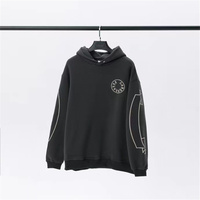 Sweat à capuche d'hiver en molleton 100 % coton de haute qualité, design personnalisé avec appliqué pour logo brodé, style streetwear oversize