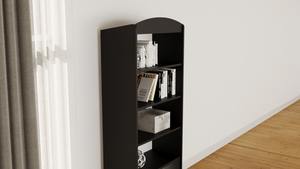 Estantería de Diseño Clásico Todoterreno de 3 Niveles, Negra, de Madera de Suntalam, Tipo Independiente, para Habitación Juvenil, 18 mm, 79x39x190 cm, Organizador de Juguetes, Turco - Product Image 3