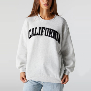 High Quality Breathable Women's Chenille Embroidery Sweatshirt Custom Logo for Winter - Product Image 4