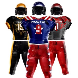 Custom Made High Quality Polyester American Football Uniform Fully Sublimated Breathable Printed Shirt & <b>Shorts</b> Set for Adults - Product Image 1