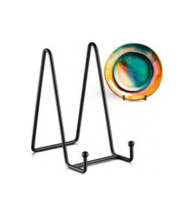 Premium quality metal <b>plate</b> <b>stand</b> for displaying decorative dinnerware in living room or dining room interior design - Product Image 1