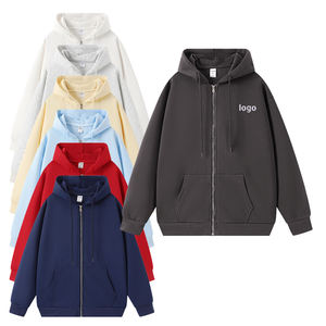 Sweats à capuche zippés pour hommes prix d'usine sweats à capuche pour hommes vente en gros de vestes à fermeture éclair complète pour hommes service OEM - Product Image 1