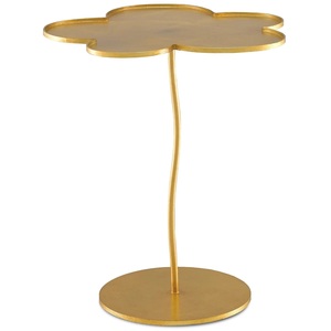 Gold-Colored Durable Metal Side Accent <strong>Table</strong> with Floral Design Elegant Coffee <strong>Table</strong> for Home or Hotel Decorative <strong>Item</strong> - Product Image 1