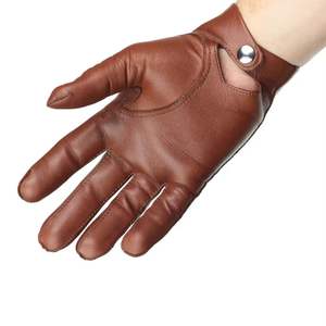 Gants en cuir écologiques à écran tactile extérieur d'hiver pour hommes Full Finger-Vente en gros personnalisée - Product Image 3