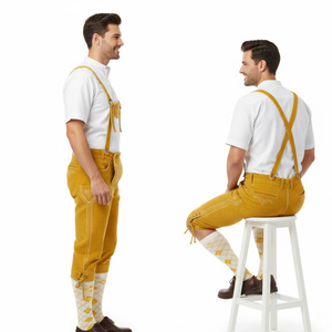 กางเกงขาสั้นสไตล์เยอรมันกางเกงขาสั้นผ้านิ่มน้ำหนักเบาปักลายแห้งเร็วระบายอากาศออกแบบโลโก้ได้ตามต้องการ - Product Image 3